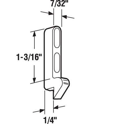 Slide-Co 1207-M Sliding Screen Door Adjustable Latch Strike, Medium