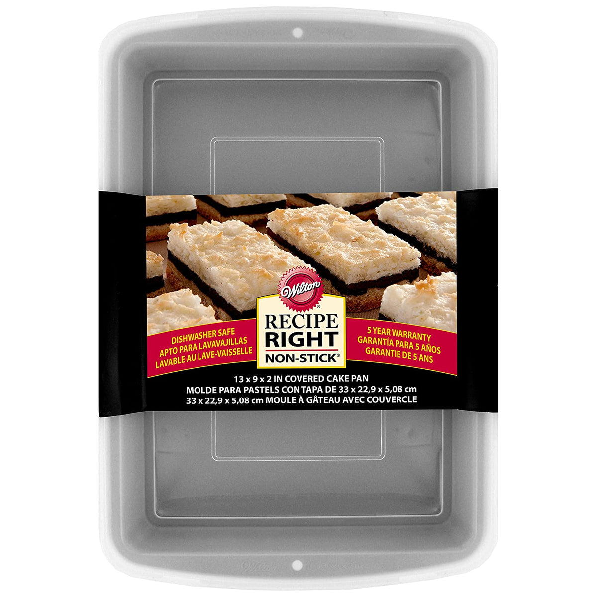 Wilton 2105-962 Recipe Right Non-Stick Oblong Covered Cake Pan, 13" x 9"