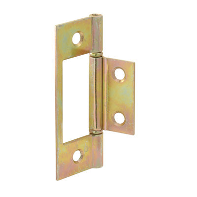 Slide-Co 161497 Bi-Fold Door Non Mortises Hinge, Brass Plated Steel, 2-Pack