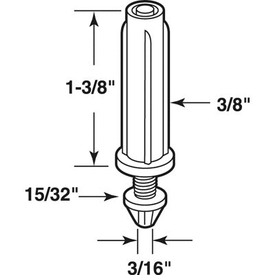 Slide-Co 161509 Bi-Fold Door Adjustable Bottom Pivot, 2-Pack