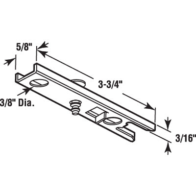Slide-Co 161979 Steel Bi-Fold Door Pivot Socket with Retainer Screw, 3-3/4"