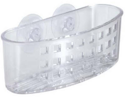 InterDesign® 38900 Sinkworks Suction Sponge & Scrub Center, Clear