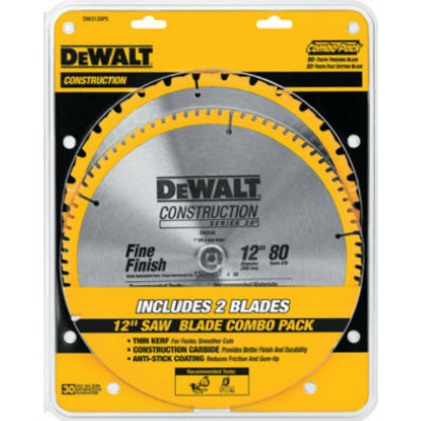 DeWalt® DW3128P5 Series 20 Construction Saw Blade Combination Pack, 12"