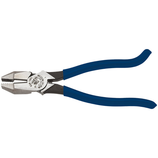 Klein Tools D213-9ST High-Leverage Ironworker's Side-Cut Lineman's Pliers, 9"