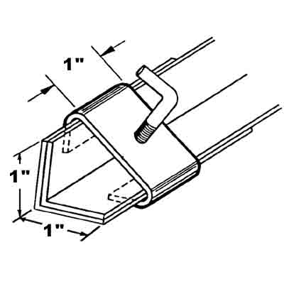 Slide-Co 241947 Bed Frame Rail Clamps, 1", 2-Pack