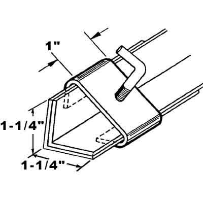 Slide-Co 241948 Bed Frame Rail Clamp, 1-1/4", 2-Pack