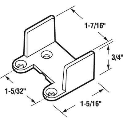 Slide-Co 16104 Wardrobe Single Door Bottom Mount Guide