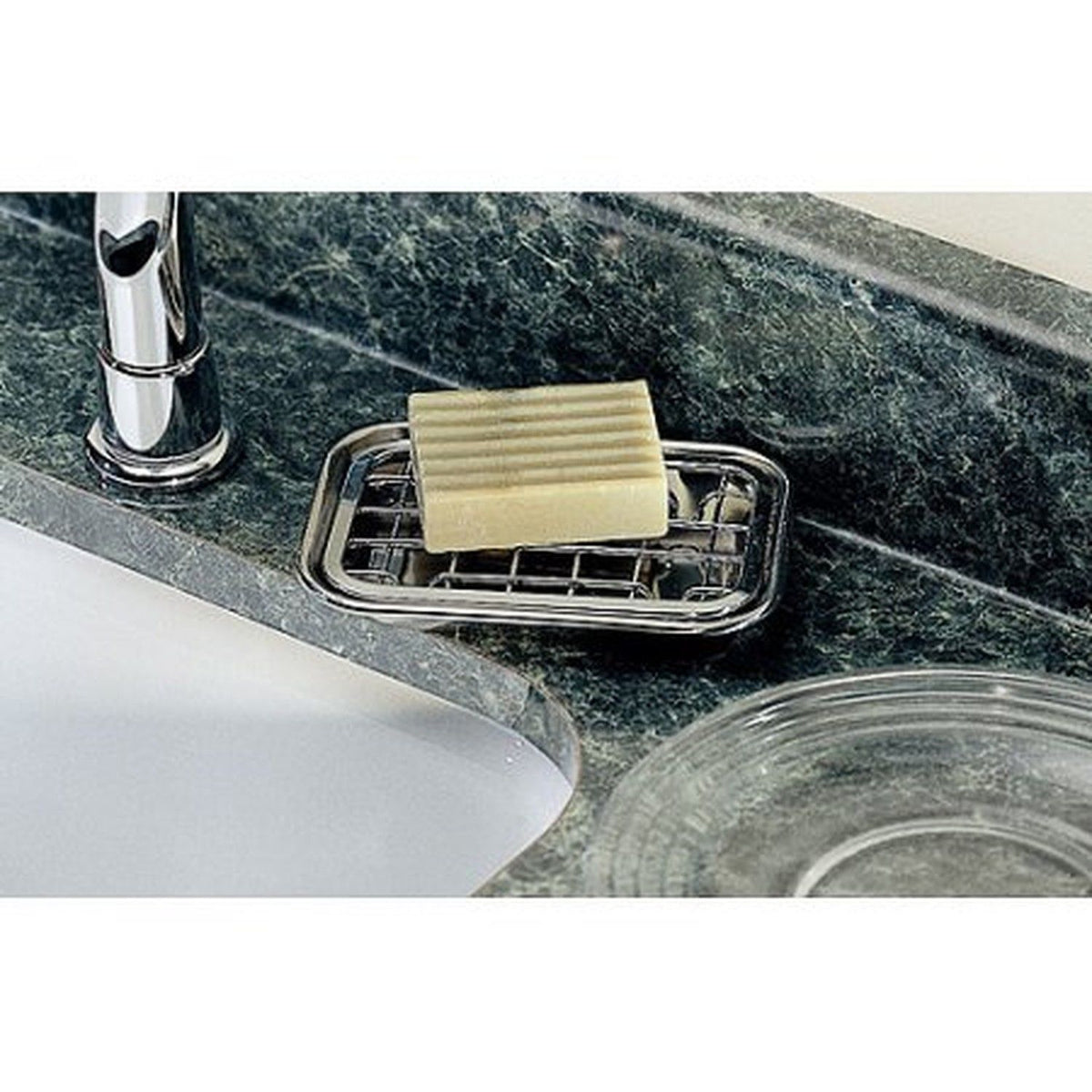 InterDesign® 73012 SinkWorks® Stainless Steel Two-Piece Soap Dish, Chrome
