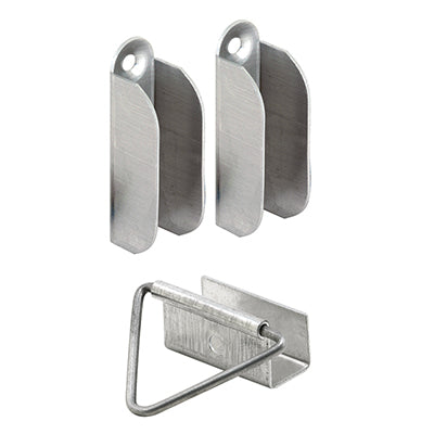 Slide-Co 1819 Window Screen Hanger & Latch Hardware Set, Aluminum, Mill Finish