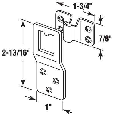 Slide-Co 182036 Wood Window Screen Top Hangers, Zinc Plated Steel, 2-Pack