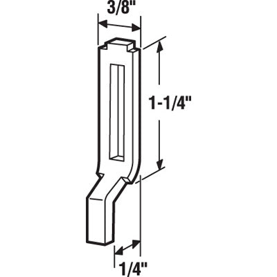 Slide-Co 121090 Adjustable Sliding Screen Door Steel Latch Strike, 1/4"