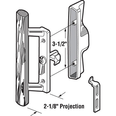 Slide-Co 141866 Reversible Sliding Glass Door Handle, Black Finish