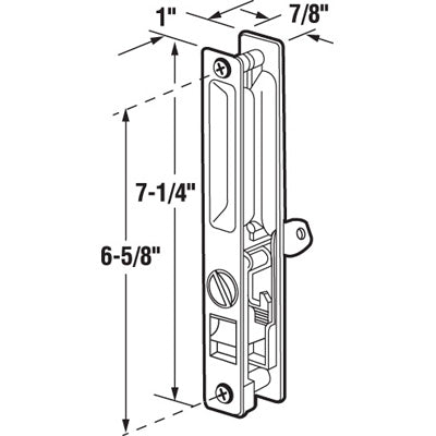 Slide-Co 141975 Keyed Sliding Glass Door Keyed Handle Set, Chrome