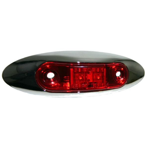 Blazer V168R LED Mini Clearance Light, Red, Chrome