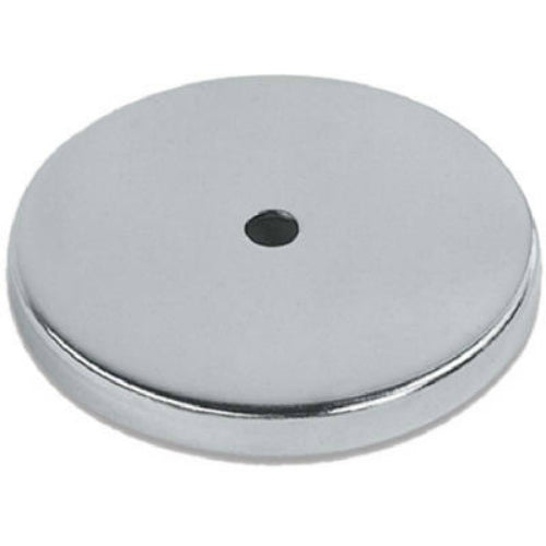 Master Magnetics 07223 Heavy Duty Round Magnetic Base, Nickel Plated, 3.19" Dia