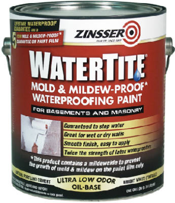Zinsser Watertite Mold & Mildew Proof Waterproofing Paint, 1-Gallon