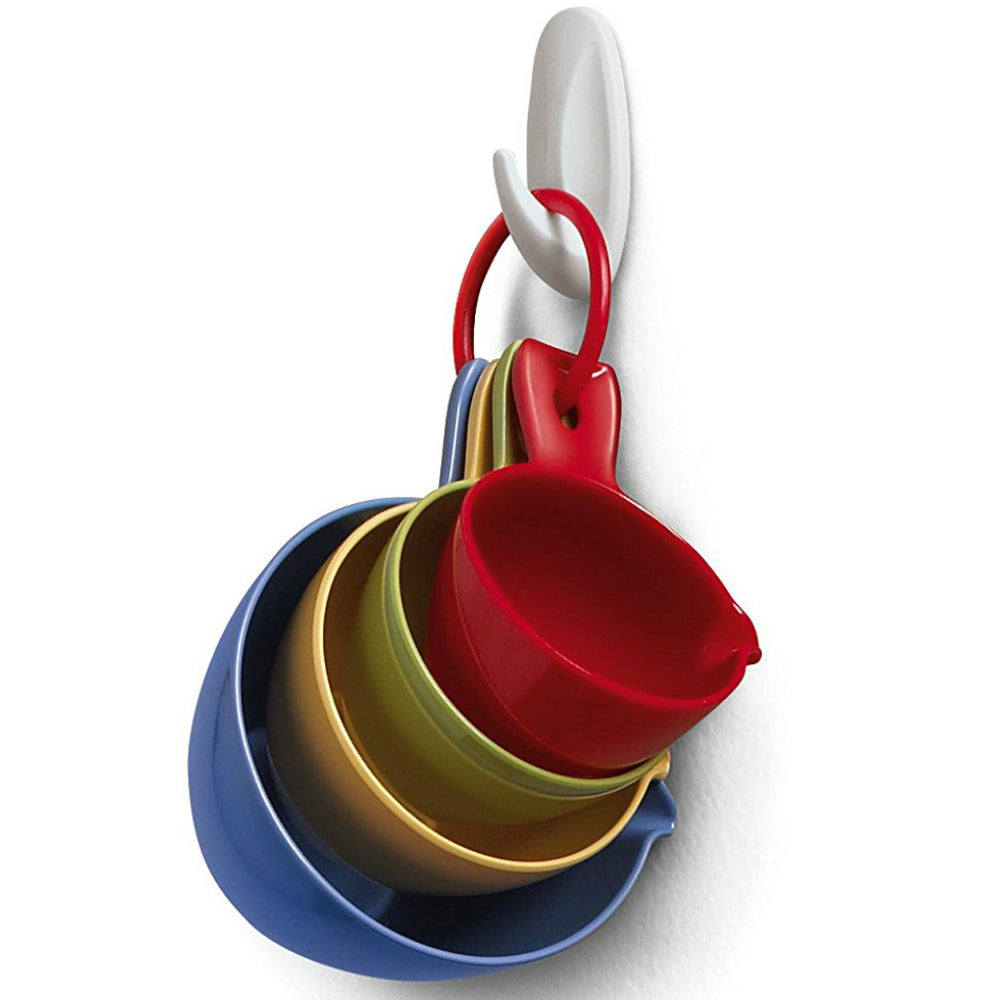 Command 17082 Small Designer Hooks, White, 2 Hooks & 4 Strips
