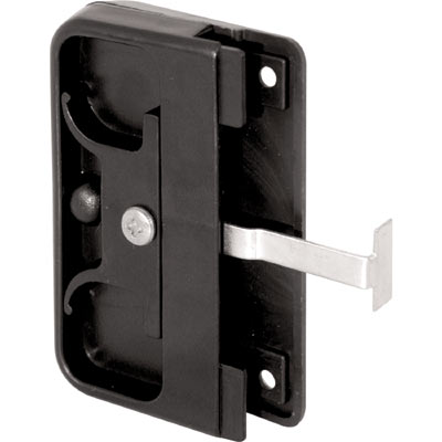 Slide-Co 121740 Sliding Screen Door Latch & Pull, 2-5/8", Black