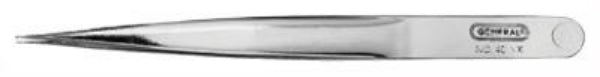 General Tools 401XX Strong Sharp Pointed End Tweezer, Precision Steel, 4.5"