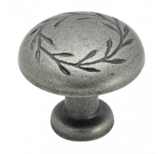 Amerock BP1581WN Inspirations Leaf Knob, 1-1/4", Weathered Nickel