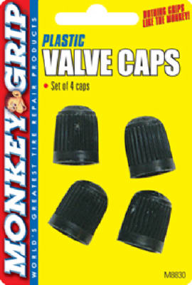 Monkey Grip 22-5-08830-M Dome Type Valve Cap, 4-Pack