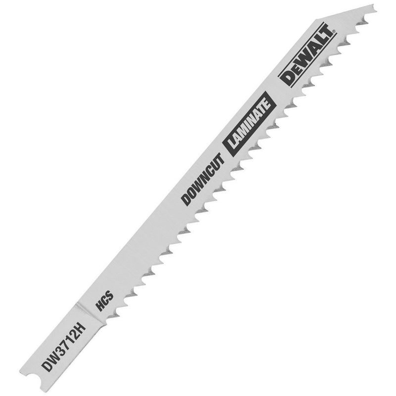 DeWalt® DW3712H Downcutting/Laminate Wood Cutting HCS Jig Saw Blades, 10TPI,5-Pk