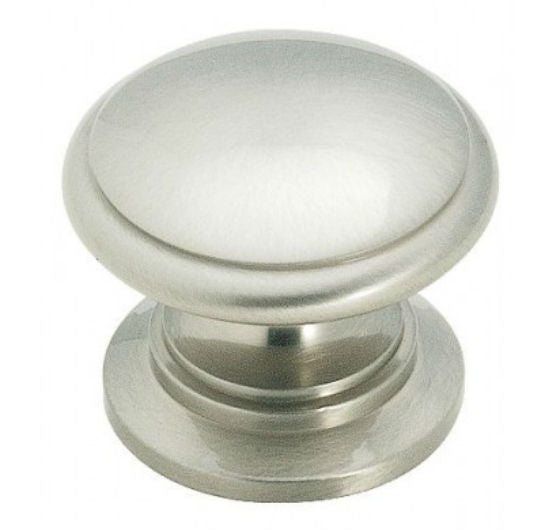 Amerock BP1466G10 Solid Brass Knob, 1-1/4", Satin Chrome