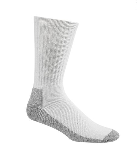 Wigwam S1221-44H-MD At Work Crew Men's Work Sock, Medium, White/Gray, 3-Pack