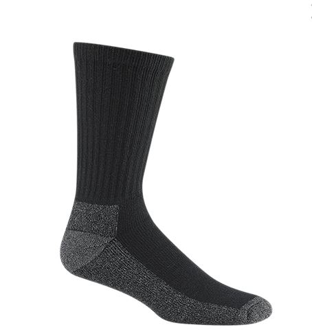 Wigwam S1221-052-MD At Work Crew Men's Work Sock, Medium, Black, 3-Pack