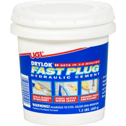 Drylok® 00919 Interior/Exterior Fast Setting Hydraulic Cement, 1.5 Lbs