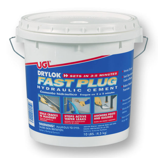 Drylok® 00924 Interior/Exterior Fast Setting Hydraulic Cement, 10 Lbs