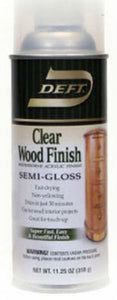 Deft® DFT108S/54 Clear Wood Finish Waterborne Acrylic, 11.25 Oz Aerosol, Semi-Gloss