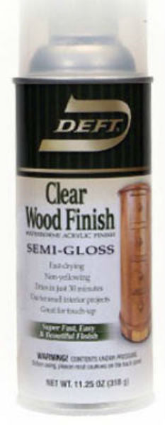 Deft® DFT108S/54 Clear Wood Finish Waterborne Acrylic, 11.25 Oz Aerosol, Semi-Gloss