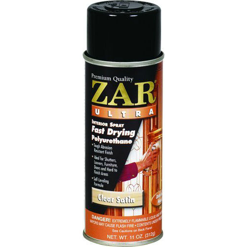 ZAR® 32907 Ultra Interior Oil-Based Fast Drying Polyurethane Aerosol, Satin, 11 Oz