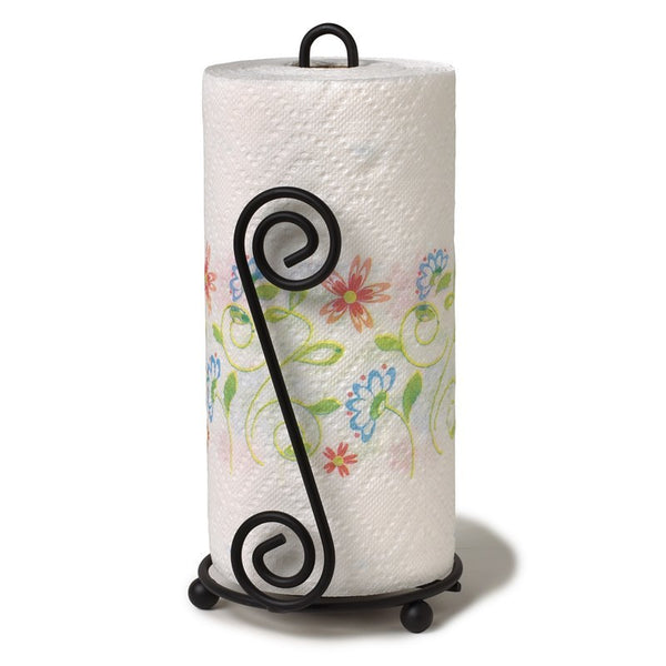 Spectrum 44410 Scroll Paper Towel Holder, Black