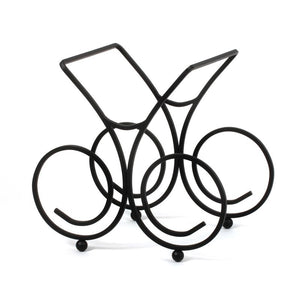 Spectrum 48010 Bordeaux 3-Bottle Wine Rack, Black