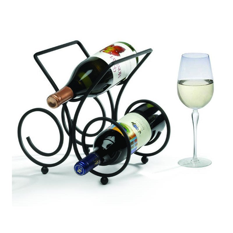 Spectrum 48010 Bordeaux 3-Bottle Wine Rack, Black