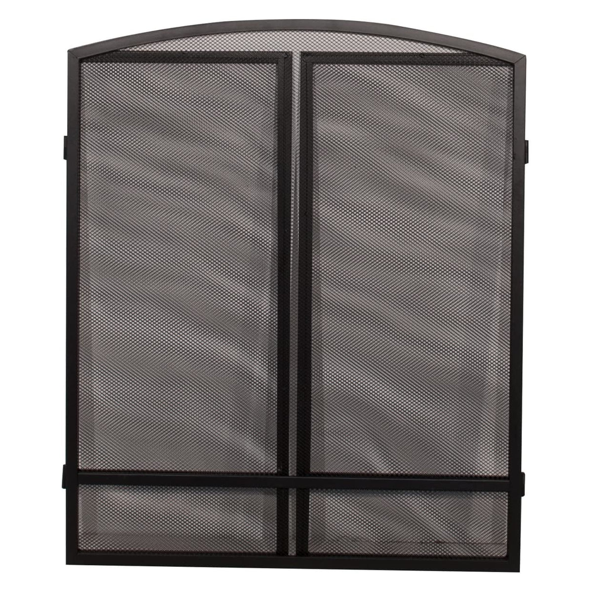 Panacea 15951 Double Bar 3-Panel Fireplace Screen, Powder-Coated Steel, Black