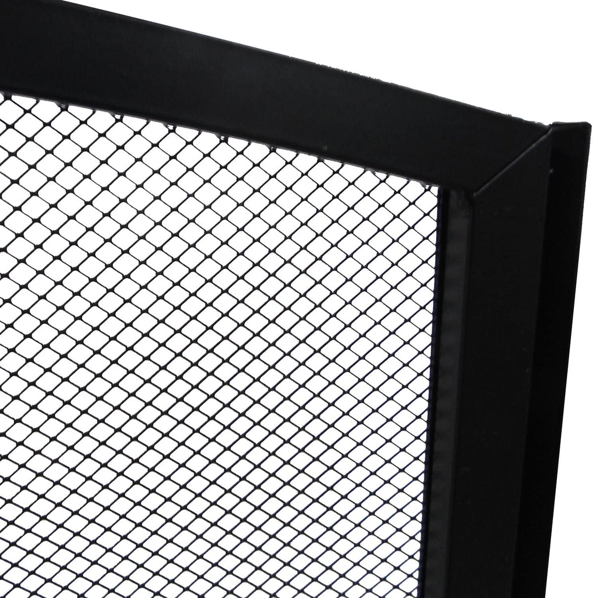 Panacea 15951 Double Bar 3-Panel Fireplace Screen, Powder-Coated Steel, Black