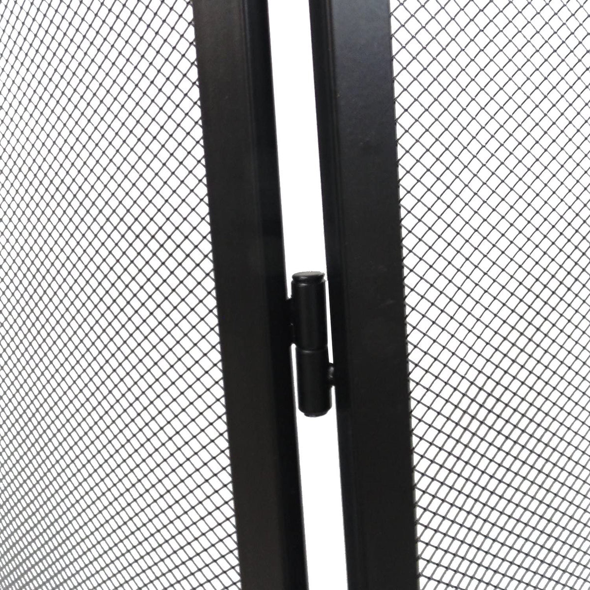 Panacea 15951 Double Bar 3-Panel Fireplace Screen, Powder-Coated Steel, Black