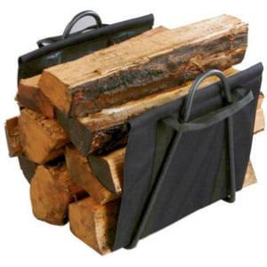 Panacea 15216 Fireplace Log Tote with Steel Stand, Black