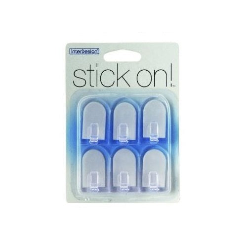 InterDesign 14100 Self Adhesive Mini Hook, Clear, Set of 6