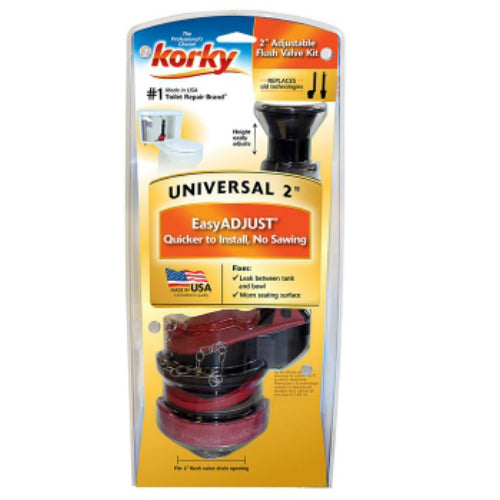 Korky® 4030PK Adjustable Flush Valve & Tank to Bowl Gasket Kit, 2"