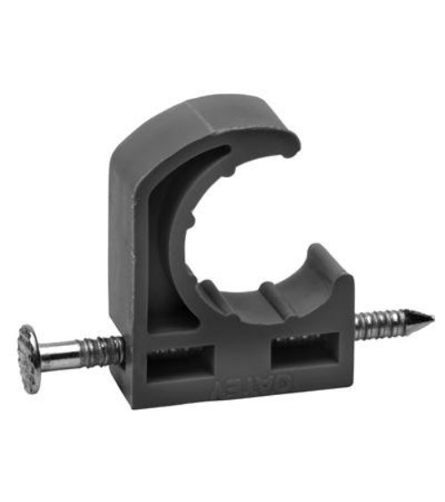 Oatey® 33910 Pipe Half Clamps With Barbed Nail, 1/2", Gray, 12-Pack
