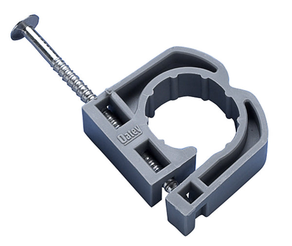 Oatey® 33912 Pipe Full Clamps With Barbed Nail, 1/2", Gray, 12-Pack