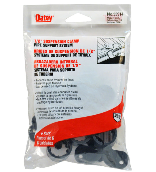 Oatey® 33914 Suspension Pipe Clamp, 1/2", 6-Pack