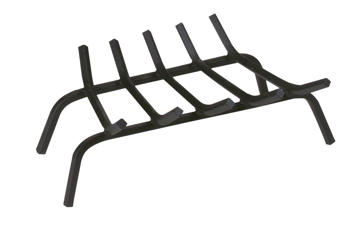 Panacea 15451TV Wrought Iron Fireplace Grate, 5-Bars, Black, 23"