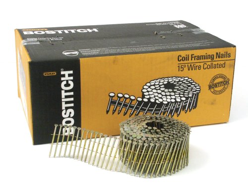 Bostitch® C8P99DG Smooth Shank 15° Coil Framing Nails, 2-1/2" x 0.099",3600-Pack
