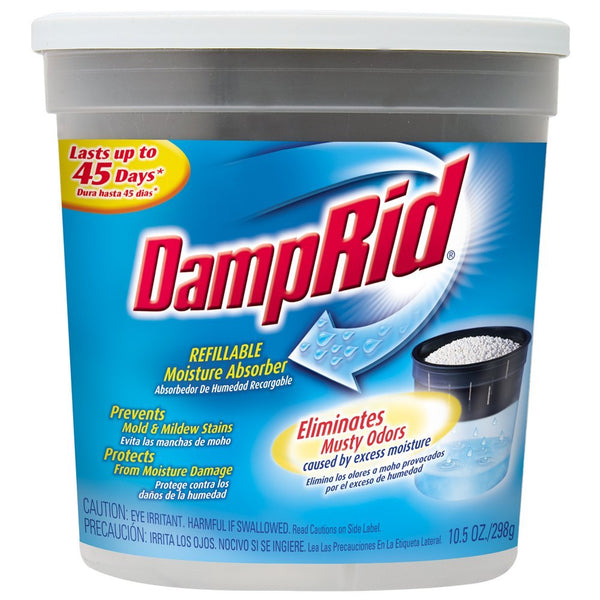 Damp Rid FG01K Refillable Moisture Absorber Air Dehumidfier, Odorless, 10.5 Oz