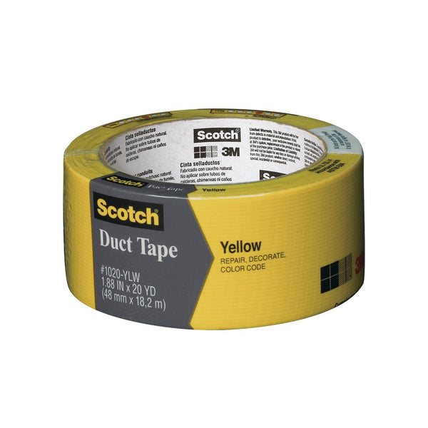 Scotch 3920-YL Multi-Purpose Duct Tape, 1.88" x 20 Yard, Yellow